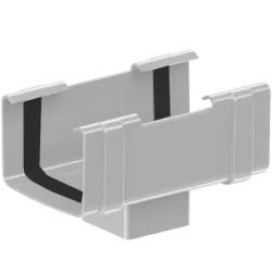 Lej spustowy 135X80 do rynny kwadratowej PVC firmy KROP w kolorze białym